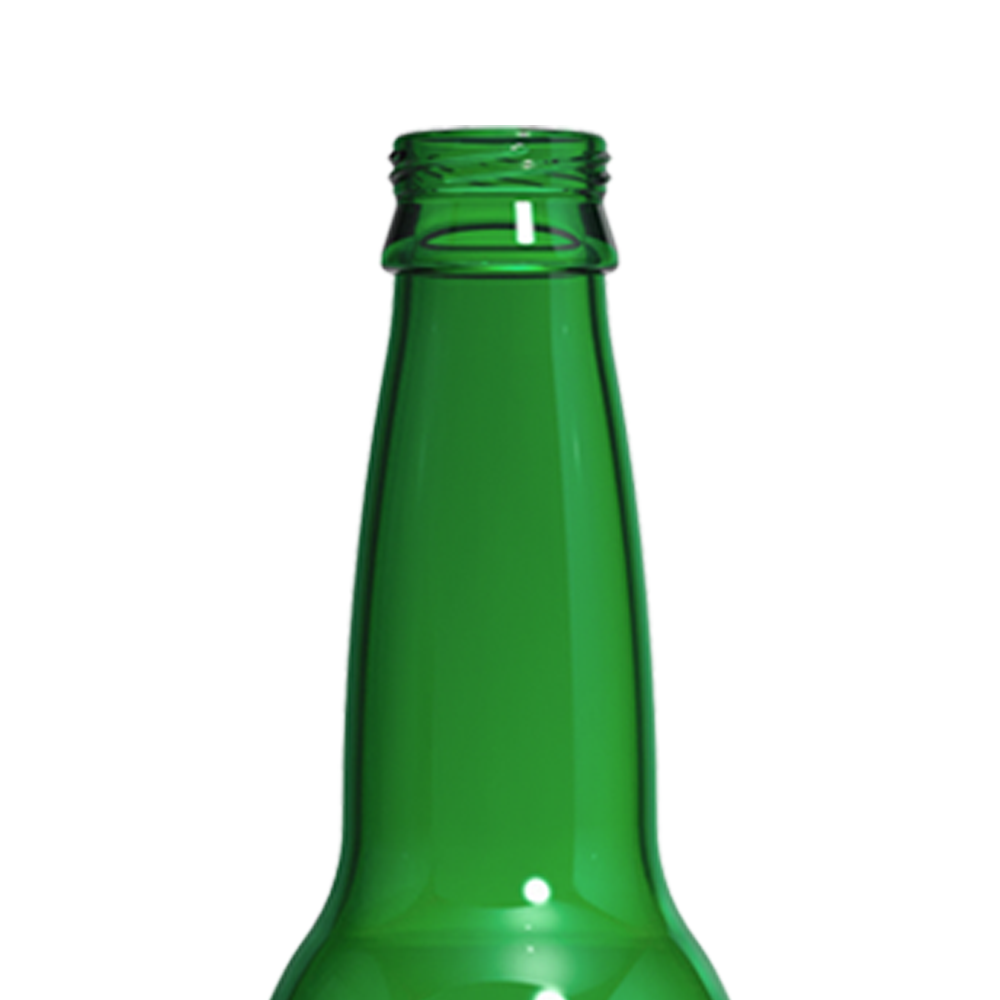 12 oz. (355 ml) Clear Glass Long Neck Beer Bottle, Twist-Off Crown, 26-502,  24/cs