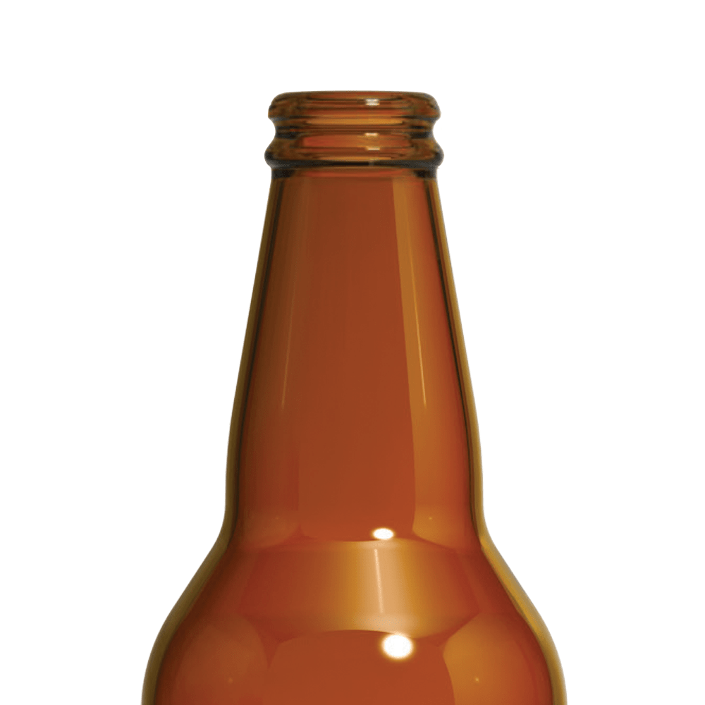 12 oz. (355 ml) Heritage Amber Glass Beer Bottle, Pry-Off, In
