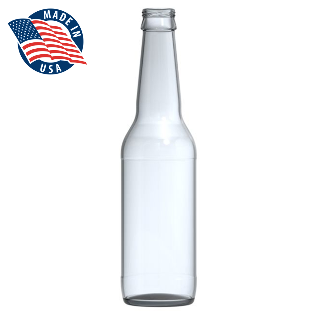 1/4 fl oz Clear Glass Bottle with Lid (12 Count)