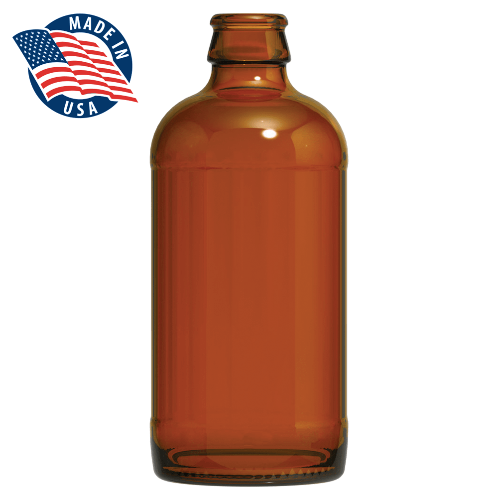 12 oz. (355 ml) Stubby Amber Glass Beer Bottle, Pry-Off, In Cases